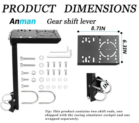 Anman Adjustable Racing Simulator Cockpit Pro Fits for Logitech G27 G29 G920,for Thrustmaster T300RS TX,for Fanatec, Racing Stand with Black Seat, Not include Steering wheel and Pedals in Saudi Arabia