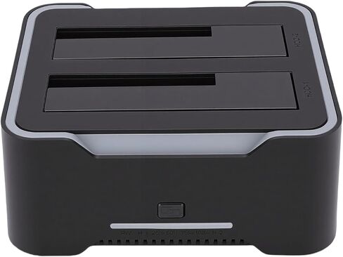 Dual Bay Hard Drive Docking Station, USB 3.0 External HDD SSD Dock with RGB Light Breathing Effect and Offline Cloning, for 2.5in 3.5in HDD SSD (US Plug) in Saudi Arabia