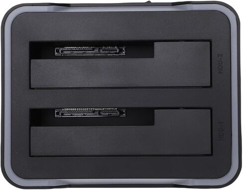 Dual Bay Hard Drive Docking Station, USB 3.0 External HDD SSD Dock with RGB Light Breathing Effect and Offline Cloning, for 2.5in 3.5in HDD SSD (US Plug) in Saudi Arabia