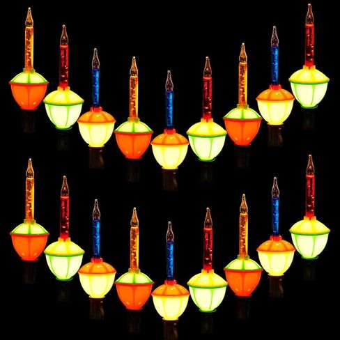 Joiedomi Christmas Bubble String Light - Traditional Bubbles Lights Set 7 Bulbs with 1 Spare Replacement, Old Fashion Vintage Christmas Tree Lighting Decor Holiday Decorations (Multicolor) in Saudi Arabia