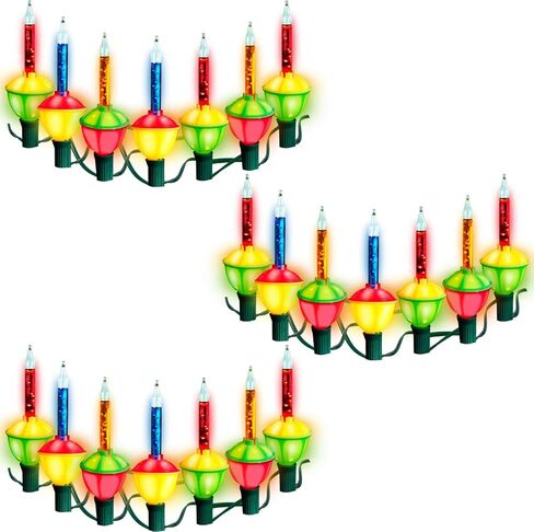Joiedomi Christmas Bubble String Light - Traditional Bubbles Lights Set 7 Bulbs with 1 Spare Replacement, Old Fashion Vintage Christmas Tree Lighting Decor Holiday Decorations (Multicolor) in Saudi Arabia