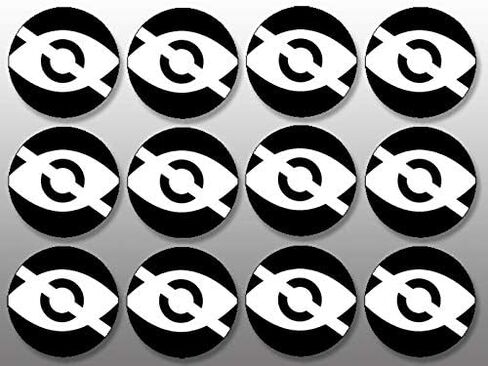MAGNET .5 inch ROUND Computer Laptop Cam PRIVACY Stickers (12-Pack) -decal camera cover Magnetic vinyl bumper sticker sticks to any metal fridge, car, signs in Saudi Arabia