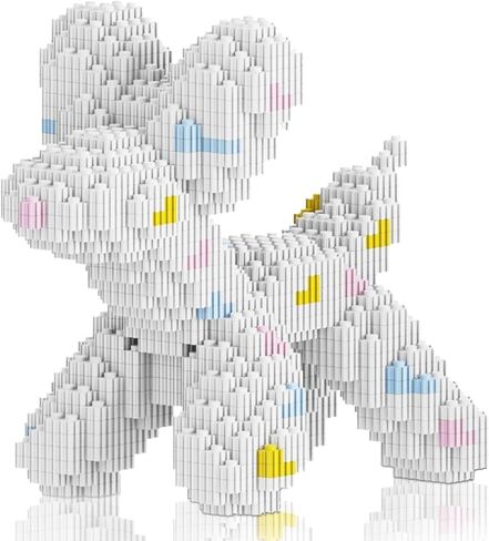 مجموعة لبنة مصغرة تسعة من ذيل الثعلب ، مجموعة لبنة DIY Mini 3D ، هدية للبالغين ، متوافقة مع LEGO (White Nine Tailed Fox) in Kuwait