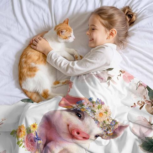 Custom Name Blankets Personalized Baby Blanket for Girls, Ultra Soft Throw Blanket for Girls Bedroom Decor, Customized 36 Cute Animals Design Birthday Gifts for Baby Girl, Daughter, Niece in Saudi Arabia