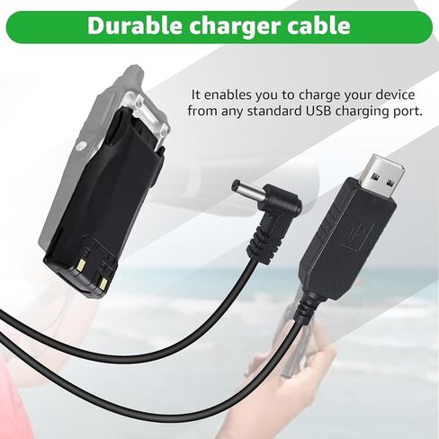 USB Charger Cable Compatible with Rugged Radios V3 R1 GMR2 GMR2-PLUS & RH5R - 3.3Ft Charging Cord for Handheld Radio & High Capacity Batteries in Saudi Arabia