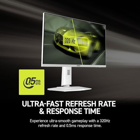 msi MAG 274QRFW X32 27-inch 2560 x 1440 (QHD) Gaming Monitor, 320Hz, Adaptive Sync, HDR Ready, HDMI, VGA Port, VESA Mountable, Tilt, 4-Side Slim Bezel, 0.5ms, White in Saudi Arabia