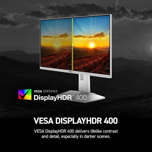 msi MAG 274QRFW X32 27-inch 2560 x 1440 (QHD) Gaming Monitor, 320Hz, Adaptive Sync, HDR Ready, HDMI, VGA Port, VESA Mountable, Tilt, 4-Side Slim Bezel, 0.5ms, White in Saudi Arabia