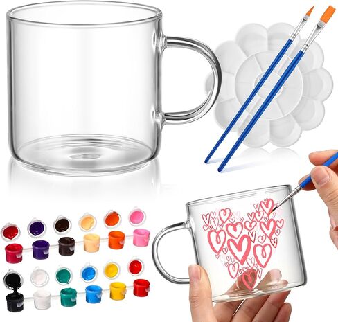 Soulchen Fall Pumpkin Mug 7 Pcs Paint Your Own Mug Kit DIY Cup Painting Kit for Halloween Fall Ceramic Pumpkin Coffee Cup Set Craft Project Thanksgiving Gifts in Saudi Arabia