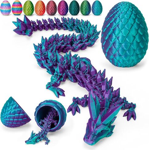 Tboline 12 "3D Dragon Dragon Egg ، لعبة التنين الكريستال المفصلية الباردة في بيض مفاجئ ، لعبة Dinosaur Toy For Boys Kid Teen (4pcs2) in Kuwait