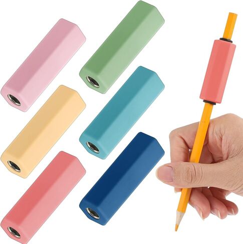 6 Pcs Pencil Weights 1.5 oz Colorful Silicone Handwriting Aid Kit for Children Writing Weighted Pencil Holder Tool for Kids Handwriting Autism Learning(Red, Yellow, Blue, Green, Pink, Purple) in Saudi Arabia