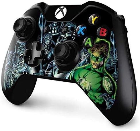 ملصق Skinit المخصص للألعاب متوافق مع وحدة تحكم Xbox One - تصميم Warner Bros Green Lantern and Villains المرخص رسميًا in Kuwait