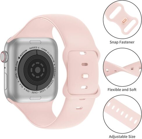 Bandiction متوافق مع Apple Watch Series 3 38mm Series 5 40mm iWatch Bands 38mm 40mm 41mm، حزام بديل رياضي من السيليكون الناعم متوافق مع iWatch SE 3 Series 11 10 9 8 7 6 5 4 3 2 1 Ultra 3 in Kuwait