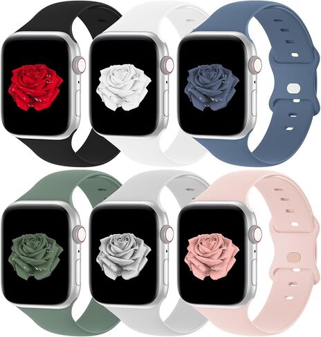 Bandiction متوافق مع Apple Watch Series 3 38mm Series 5 40mm iWatch Bands 38mm 40mm 41mm، حزام بديل رياضي من السيليكون الناعم متوافق مع iWatch SE 3 Series 11 10 9 8 7 6 5 4 3 2 1 Ultra 3 in Kuwait