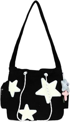 Cute Tote Bag Women Corduroy Tote Bag Aesthetic Messenger Bag Cute Shoulder Bag Y2K Hobo Bag in Kuwait