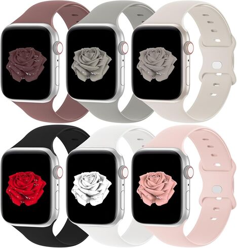 Bandiction متوافق مع Apple Watch Series 3 38mm Series 5 40mm iWatch Bands 38mm 40mm 41mm، حزام بديل رياضي من السيليكون الناعم متوافق مع iWatch SE 3 Series 11 10 9 8 7 6 5 4 3 2 1 Ultra 3 in Kuwait