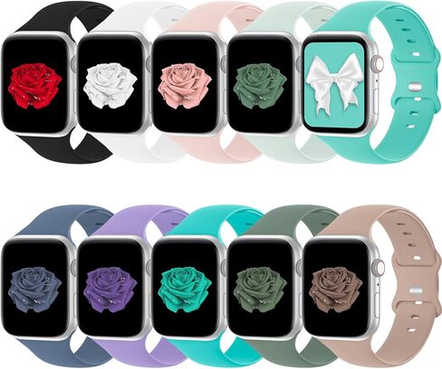 Bandiction متوافق مع Apple Watch Series 3 38mm Series 5 40mm iWatch Bands 38mm 40mm 41mm، حزام بديل رياضي من السيليكون الناعم متوافق مع iWatch SE 3 Series 11 10 9 8 7 6 5 4 3 2 1 Ultra 3 in Kuwait