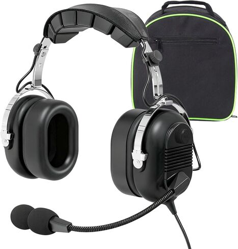 WODASEN Aviation Pilot Headset for Students Flight School Passive Noise Canceling Aircraft Headphones with Boom Mic in Saudi Arabia