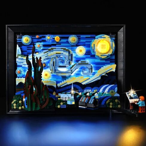 طقم مصباح LED Nitemode متوافق مع LEGO 21333 ، فنسنت فان جوخ - طرازات النجمة الليلية التي تضع إكسسوارات الإضاءة ، بدون نموذج in Kuwait