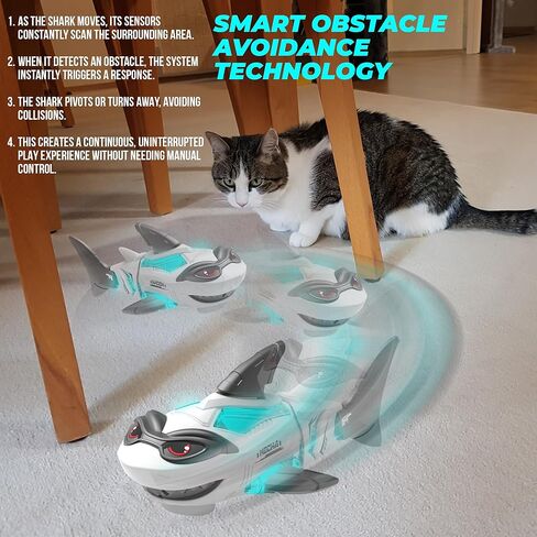 Shark Toy Interactive Crawling Shark Toys with Music and Lights, Auto-Direction Change Crawling Walking Toy Gift for Infants Toddlers 3 4 5 Year Old, Boy Girl Birthday in Saudi Arabia