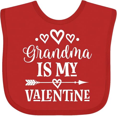 inktastic Grandma Is My Valentine Baby Bib in Saudi Arabia