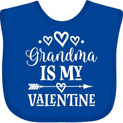 inktastic Grandma Is My Valentine Baby Bib in Saudi Arabia