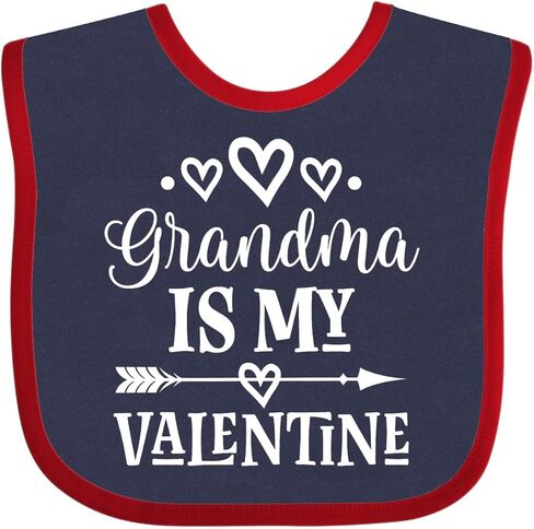 inktastic Grandma Is My Valentine Baby Bib in Saudi Arabia