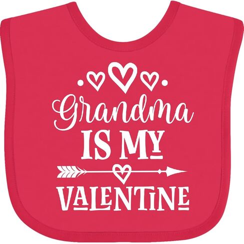 inktastic Grandma Is My Valentine Baby Bib in Saudi Arabia