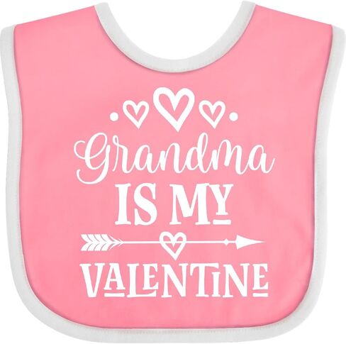 inktastic Grandma Is My Valentine Baby Bib in Saudi Arabia