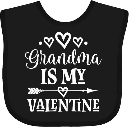 inktastic Grandma Is My Valentine Baby Bib in Saudi Arabia