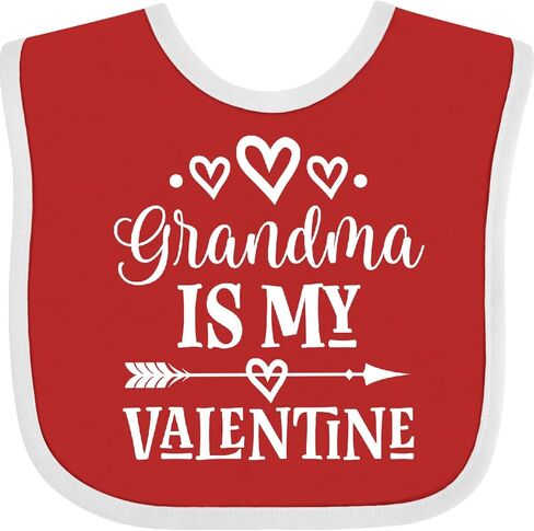 inktastic Grandma Is My Valentine Baby Bib in Saudi Arabia