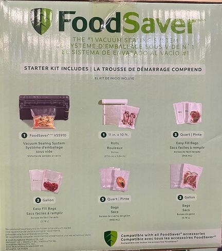 نظام الغلق السائل الكل في واحد من FoodSaver Elite + VS5910 مع 6 إعدادات مخصصة، مانع تسرب محمول مدمج، ضمان لمدة 5 سنوات، يشمل الحقائب والبكرات in Saudi Arabia