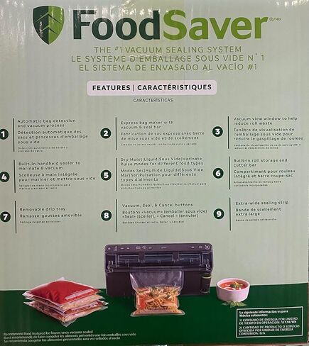 نظام الغلق السائل الكل في واحد من FoodSaver Elite + VS5910 مع 6 إعدادات مخصصة، مانع تسرب محمول مدمج، ضمان لمدة 5 سنوات، يشمل الحقائب والبكرات in Saudi Arabia