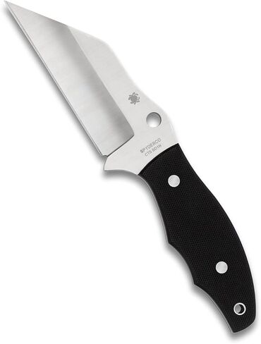سكين Spyderco Ronin 2 ذو الشفرة الثابتة مع شفرة CTS BD1 من الفولاذ المقاوم للصدأ مقاس 4.08 بوصة وغمد بولتارون مصبوب خصيصًا - PlainEdge - FB09GP2 in Kuwait