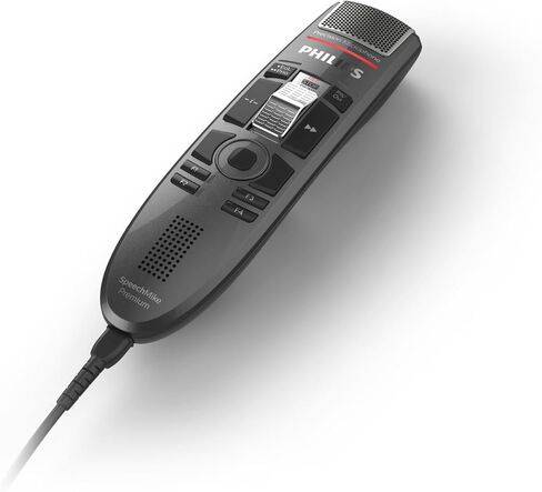 Philips SMP3710 SpeechMike Premium USB Dictation Microphone for Clear Speech Recognition and Best Results, Use with Sensorischem Touch Panel and Slide Switch Anthracite in Saudi Arabia