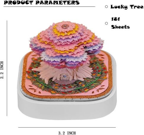 تقويم RORA ثلاثي الأبعاد لعام 2026، تقويم قطعة وقت المكتب 2026، مفكرة فنية ورقية ثلاثية الأبعاد قابلة للتمزيق، تقويم مكتب إبداعي ثلاثي الأبعاد، هدية نحت الورق DIY (لغة الورود) in Kuwait