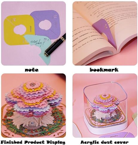 تقويم RORA ثلاثي الأبعاد لعام 2026، تقويم قطعة وقت المكتب 2026، مفكرة فنية ورقية ثلاثية الأبعاد قابلة للتمزيق، تقويم مكتب إبداعي ثلاثي الأبعاد، هدية نحت الورق DIY (لغة الورود) in Kuwait