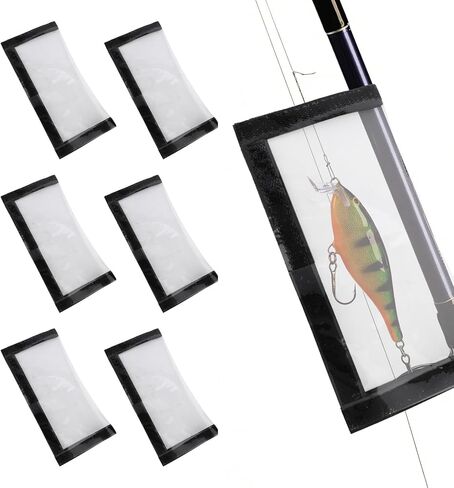 6pcs Clear Fishing Lure Wraps, Transparent Lure Covers Bait Gloves Fish Hook Storage Protectors Pole Sleeve Guard to Keep Fishermen Fishing Safe for Rod in Saudi Arabia
