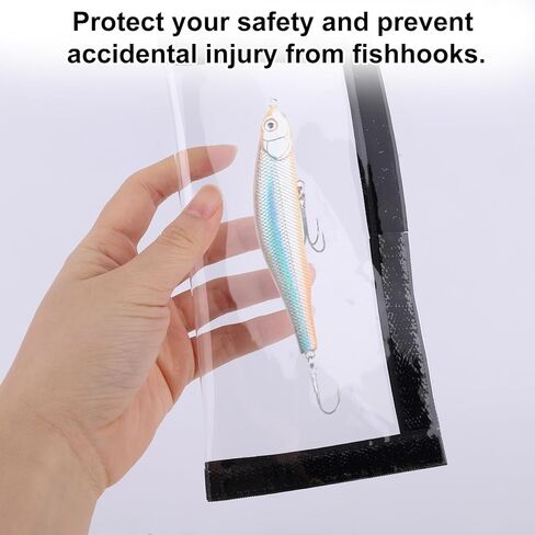 6pcs Clear Fishing Lure Wraps, Transparent Lure Covers Bait Gloves Fish Hook Storage Protectors Pole Sleeve Guard to Keep Fishermen Fishing Safe for Rod in Saudi Arabia