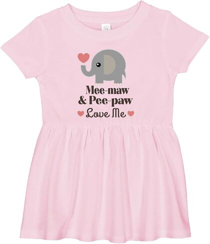 inktastic Meemaw and Peepaw Grandkids Elephant Infant Dress in Saudi Arabia