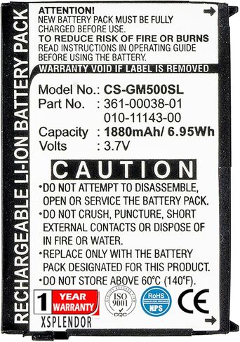 XPS Replacement Battery Compatible with Nuvi 500, Nuni 550, Zumo 600, Zumo 650, Zumo 660, Nuvi 510, Aera 500, Aera 550, Zumo 220, Zumo 660LM PN 010-11143-00 361-00038-01 in Saudi Arabia