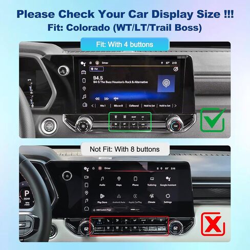 (2pcs) 2023-2026 Colorado Screen Protector for Chevy Colorado (Only for WT/LT/Trail Boss), 2024 2025 Chevy Colorado Accessories Touch Sensitive&Ultra HD Protective Film 11.3" in Saudi Arabia