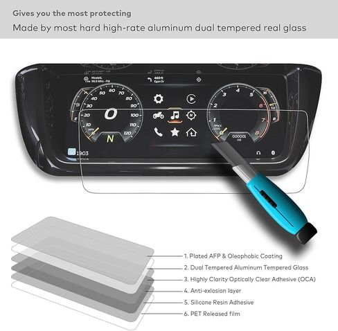 Tempered Glass Screen Protector Compatible with Harley-Davidson FLTRXSTSE Road Glide, CVO Road Glide ST/RR 2024 2025 2026 Instrument 12.3 Inch Touchscreen Anti Scratch/Fingerprint (HD Clear) in Saudi Arabia