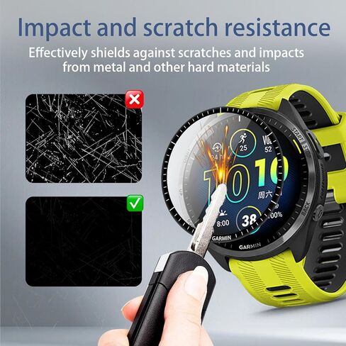 Liuyuxi 4-Pack compatible with Garmin Forerunner 965 Screen Protector, Ultra-thin High Definition Flexible PMMA Watch Film -Not Tempered Glass,Anti-scratch,Bubble-free. in Saudi Arabia