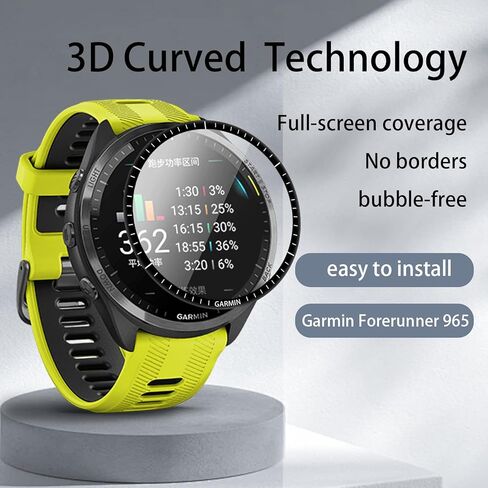 Liuyuxi 4-Pack compatible with Garmin Forerunner 965 Screen Protector, Ultra-thin High Definition Flexible PMMA Watch Film -Not Tempered Glass,Anti-scratch,Bubble-free. in Saudi Arabia
