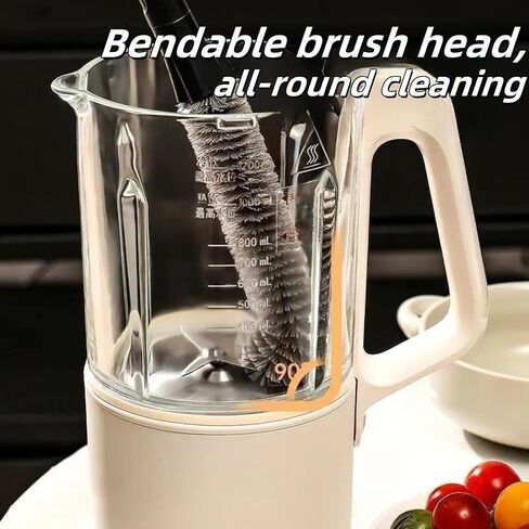 2 in 1 Cleaning Brush, Detachable Dual-Head Brush for Blender Cleaning Brush, Fruit Juicer Machine Clean Brush, Flexible Bendable Cup & Bottles Brush for Kitchen Appliances in Saudi Arabia