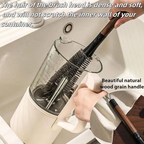 2 in 1 Cleaning Brush, Detachable Dual-Head Brush for Blender Cleaning Brush, Fruit Juicer Machine Clean Brush, Flexible Bendable Cup & Bottles Brush for Kitchen Appliances in Saudi Arabia