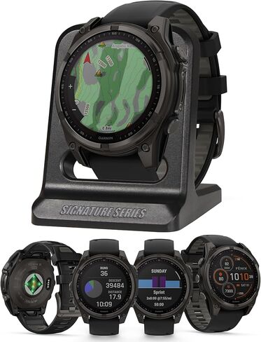 Garmin Fenix 8 Pro, 47mm, AMOLED Display, Premium Multisport GPS Smartwatch, inReach Technology for Emergency Survival, Health Tracking | Titanium/Graphite, Signature Series Modern Power Stand in Saudi Arabia
