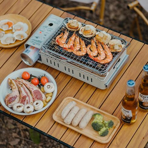 Naturehike Butane Grill Stove Outdoor Camping Stove Portable with Detachable 4-Piece Cookware Set with Carrying Bag for Picnic Backpacking and Tailgating in Saudi Arabia