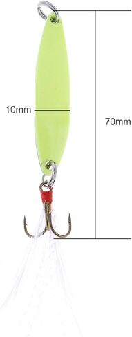 Spoon Fishing Lures Metal Jigs, Luminous Fishing Spoon, Glow Jigging Metal Hard Spinning Lure Bait in Saudi Arabia