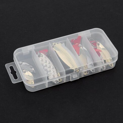 10pcs Metal Fishing Lures Metal Spoon Spinner Baits Hard Baits, Fishing Spinnerbait Spoons for Trout Bass Salmon in Saudi Arabia